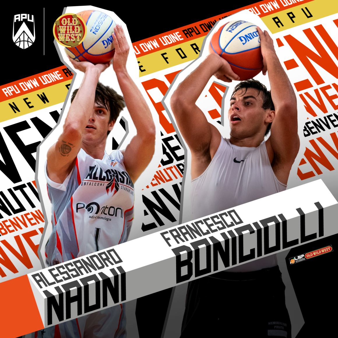Boniciolli Jr e Naoni: la freschezza di due Under per l’Apu Old Wild West Udine