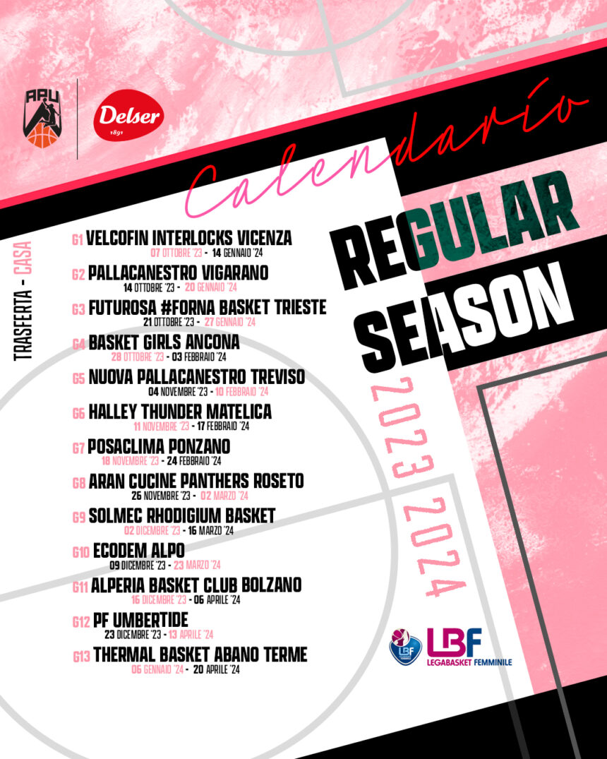 Women Apu: il calendario della regular season del Girone B di Serie A2